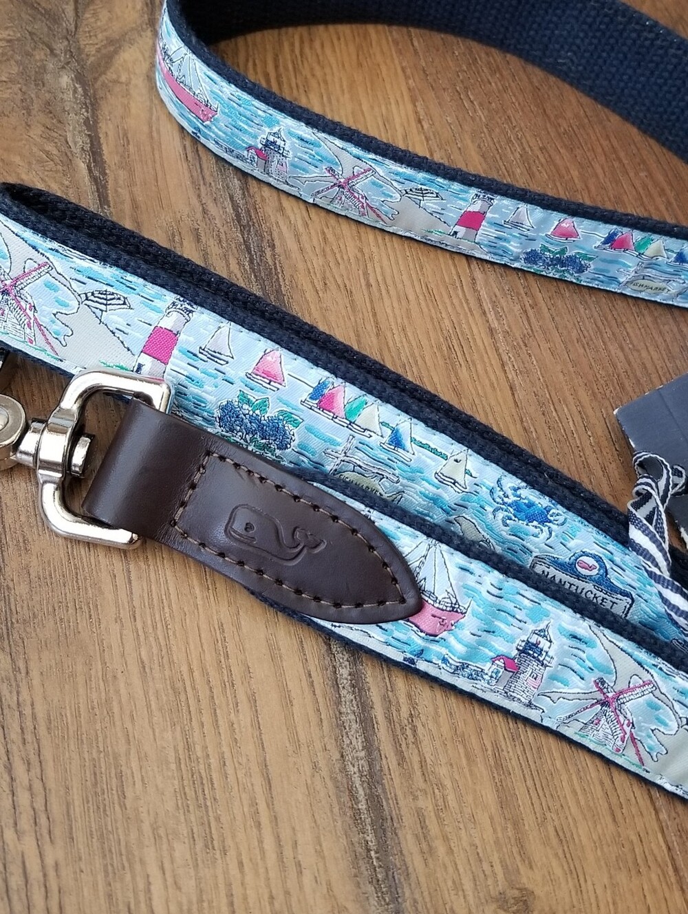❗Vineyard Vines Blue Pink Nautical Theme Large Dog Leash Blue❗